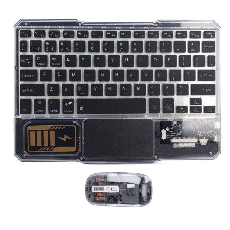 Bluetooth Keyboard Mouse Combo 7 Colours Night Light Wireless Keyboard