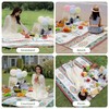 TlaroRiz 77.56"×77.56" Large Picnic Blankets Waterproof Picnic Mat Foldable Picnic