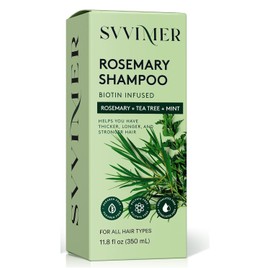 Svvimer Rosemary Hair Growth Shampoo: Thickening and Regrowth Formula for Men & Women - Rosemary Mint Strengthening Shampoo with Tea Tree Oil Biotin