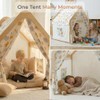 Wooden Kids Play Tent, Indoor Canvas Playhouse for Toddlers