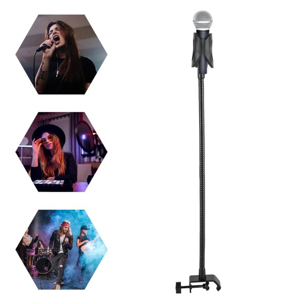 Unbranded Adjustable Gooseneck Microphone Stand with Desk Clamp Fit for