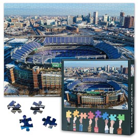 Puzzles for Adults 1000 Pieces, Baltimore, MD M&T Bank Stadium Jigsaw Puzzles, Adult Puzzle for Adults, Educational Fun Games or Toys for Elders Friends 20X27 INCH