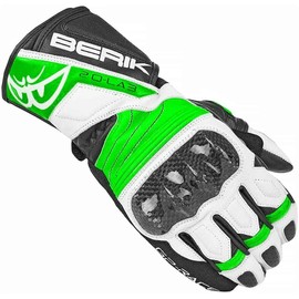Berik Zoldar Motorcycle Gloves, Black/Green/White, S