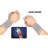 Advance Adjustable Elasticated Compressive Wrist Brace Support (Pair) Sports Wrap/Support