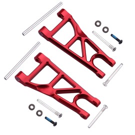 Hobbypark Aluminum Front & Rear Suspension Arms Set Option Parts Replace AR330443 AR330516 for Arrma 1/10 Granite 4X4, Senton (Red)