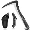 Black Sharp Folding Sickle Knife, Two Section Foldable Scythe Knife,