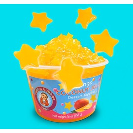 Buddha Bubbles Boba Star Mango Coconut Jelly / Coco de Nata Dessert Topping by: Buddha Bubbles Boba