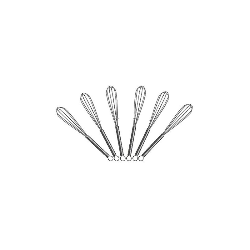 5 inch Mini Wire Whisk 6 Pack - Stainless Steel