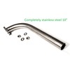 ARSPORT Stainless Steel Exhaust Pipe for: Predator 212cc, Honda GX160