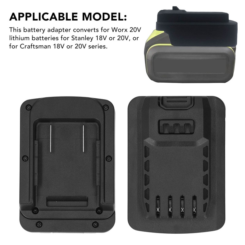 Lithium Battery Adapter ABS Integrated Housing Wear Resistant Battery Converter
