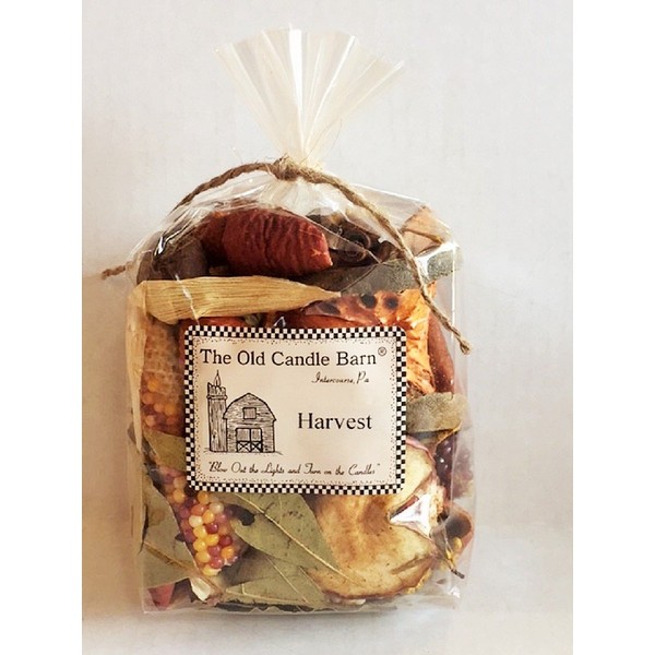 Old Candle Barn Harvest Potpourri 4 Cup Bag - Perfect Fall Decoration or Bowl Filler - Beautiful Autumn Scent