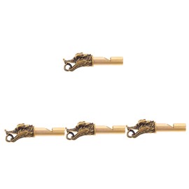 BESPORTBLE 4pcs Loud Brass Whistle for Outdoor Sports Decorative Emergency Whistle Keychain