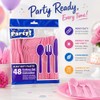 Heavy Duty Plastic Cutlery 48-Piece Set (Spoons, Forks, Knives)