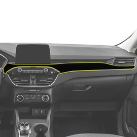 BOGAR TECH DESIGNS Precut for Ford Escape 2020-2025 Dashboard & Door Trim Vinyl Decal Interior Overlay, Gloss Black