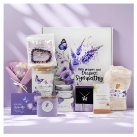 Sympathy Gift for Loss of Loved One – Sorry for Your Loss Condolence Gift Basket for Women, Men, Mom, Dad, Husband – Miscarriage Gifts for Mothers-Grief Self Care Package for Bereavement