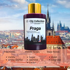 Mystic Romance Praga Aroma Oil Blend Pack of 2 Plastic Purple Bottle 120ml, City Collection, Diffuser Aroma Oil Blends, Waterless Diffuser Oil, Made in USA (Pack of Two 120ml, Praga)