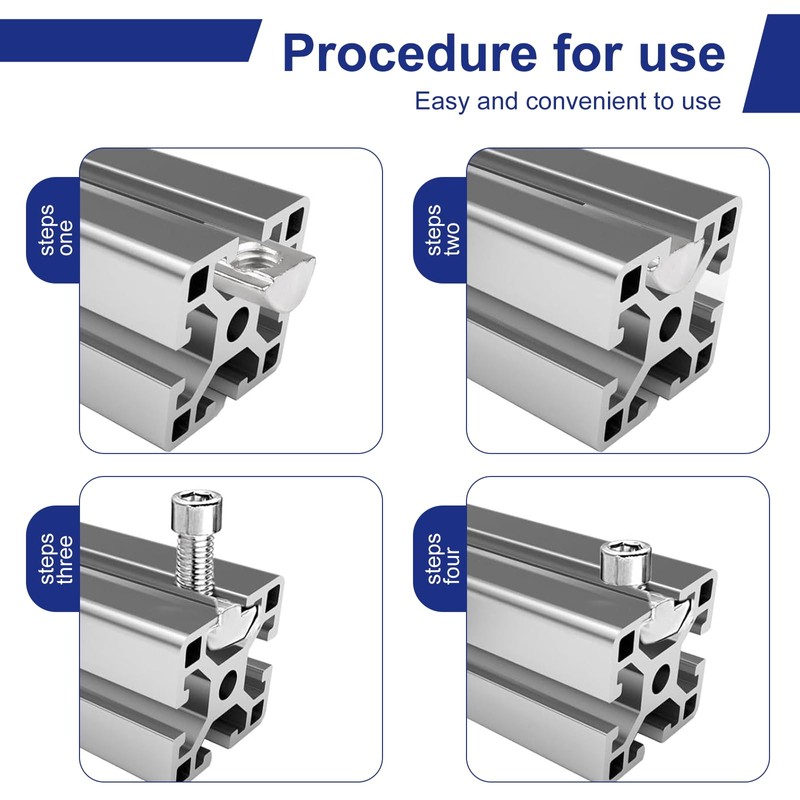 MAJOYLIFE Pack of 30 T-Slot Nuts with Ball Nut 8,