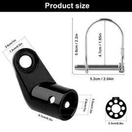 1 Pack Bike Trailer Hitch Set for Instep Schwinn Bike Trailer,Replacement Bicycle Trailer Coupler Bicycle Trailer Attachment,Bike Trailer Connector Parts for Kids Pet Cargo Trailer(Black)