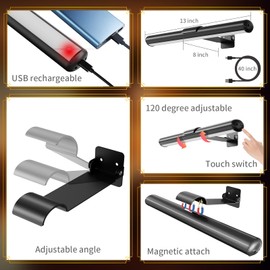 Swatia Picture Light, Wall Lights Wireless, Metal Body high Bright Picture Art Dart Board, Large Wall Art Lights, 300 lumens Adjustable Brightness