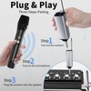 voijump Wireless Microphone, Handheld UHF Dual Metal Cordless Dynamic Mic