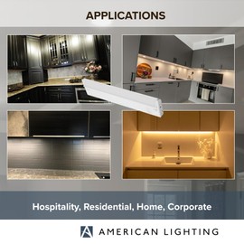 American Lighting LED Undercabinet Light 32 Inch 5CCT Swivel 90+ CRI 1050 Lumens Dimmable TRIAC Slim Low Profile White Finish – Energy Star Title 24 Compliant – 5LCS-32-5CCT-WH
