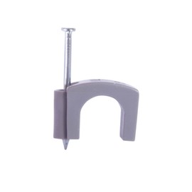 Gardner Bender PSG-15 Coaxial Staple, 7/16 Inch., Secures RG-8, Triaxial, Up to 25 Pairs UTP, Polyethylene - UV Resistant, Splinter Free, 15 Pk., Grey