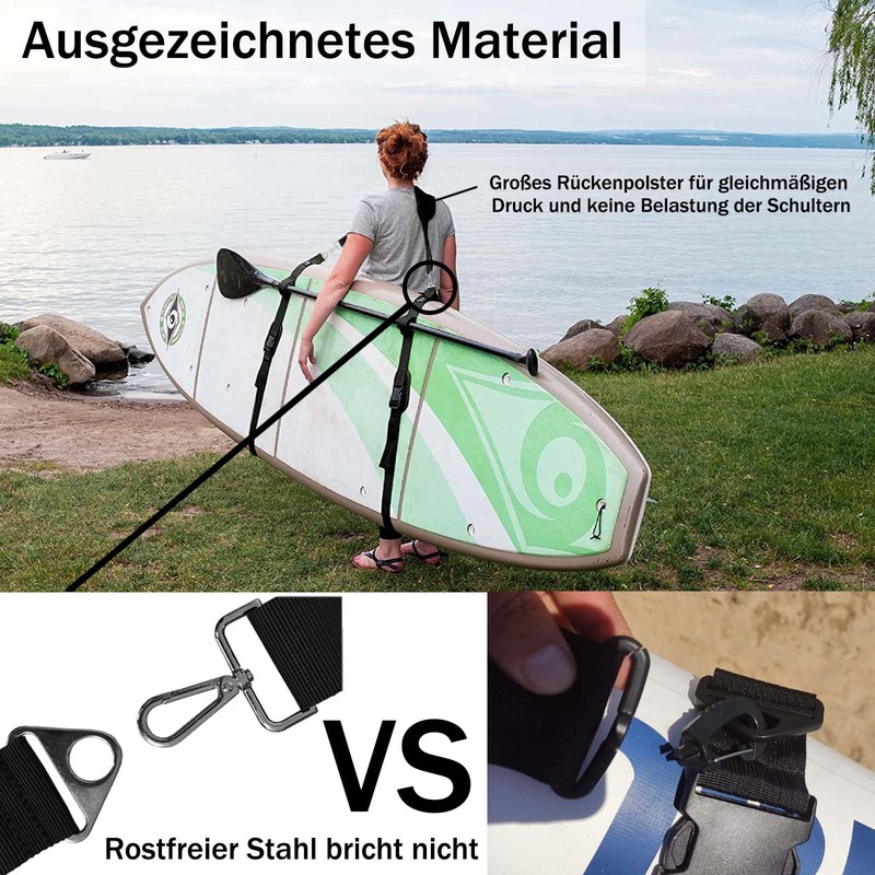 ASSUGO Surfboard Carry Strap, Adjustable Carry Strap SUP Accessories, SUP
