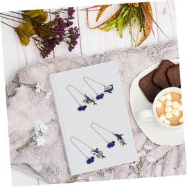 GRIRIW 2sets Whale Pendant Book Markers Themed Bookmarks for Boys and Girls Adults Vintage Style Book Marks 4pcs*2