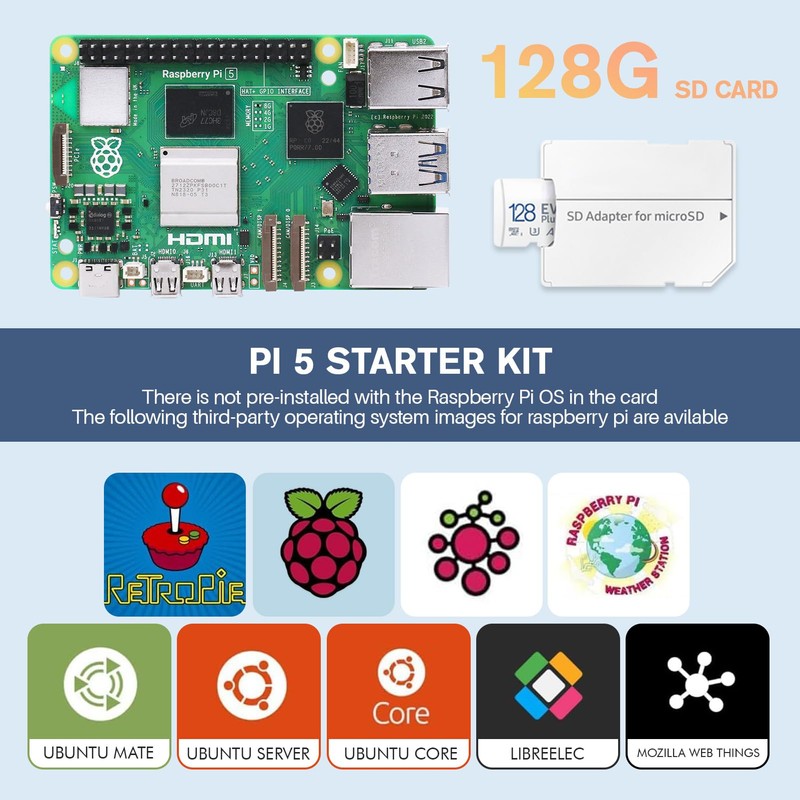 YOOMAGO Raspberry Pi 5 Starter Kit with Pi 5 4GB
