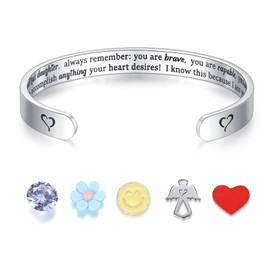 SAM & LORI 21st Birthday Gifts for Her Mother Daughter Bracelets Gifts for Daughters from Mothers Mom Teen Year Old Bride To Be Cuff Jewelry Easter Christmas Stocking Stuffer