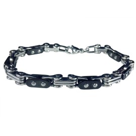 Miniblings Bicycle Chain S Bracelet Chain Link Bracelet Silver Bicycle Technology Fashion Jewellery Handmade Women's Girls Charm Bracelet, 6 mm, Metal