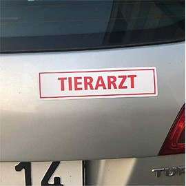 Car Magnetic Sign 20 x 5 cm for Cars – Magnetic – Easy to Remove (5, Veterinarian)