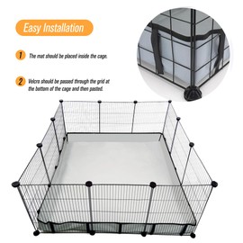 DZWLKJ Guinea Pig Cage Liner Tarp Bottom Waterproof and Washable Base Also for Rabbits, Bunny, Chinchesillas, Hedgehog, Ferrets and Other Small Animals(36x36 inches)