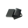 Slim Wallet Deluxe, Carbon leather black with coin compartment small,