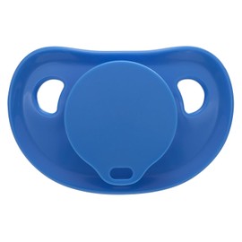 Chupete de silicona transparente para adultos: carcasa más ancha y completa para liberación de ansiedad y estrés, regalo para autismo, azul