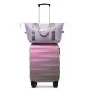 Unbranded 20" Carry-on Luggage with Cup Holder Lightweight Glossy Hardshell