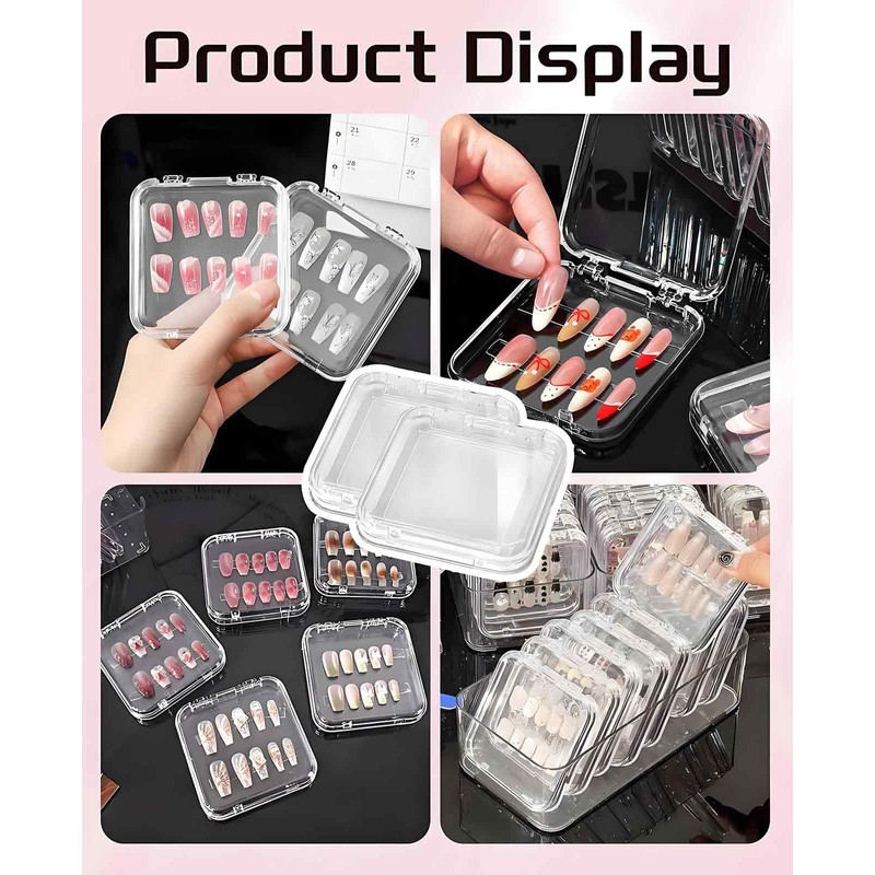 DAWZMR 18PCS Press on Nail Cases, Artificial False Nail Storage