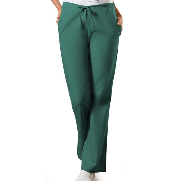 Cherokee Women's Size Flare Leg Drawstring Scrub Pant, Hunter, Medium