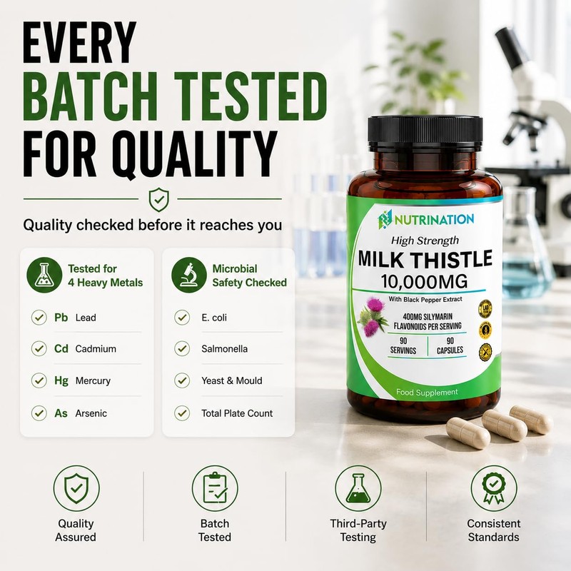 Milk Thistle Capsules - 80% Silymarin - 90 Capsules -