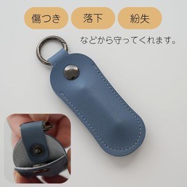 FUWAMORI Keychain with Leather Cover, Waterproof and Dustproof, Double Layered Construction, Ashes Capsule, With Cremation Protection Case, Pet Memorial Goods, Hair Accessories, Mint Green