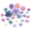Pack of 23 Flower Hair Clips, Artificial Tropical Flower Hair