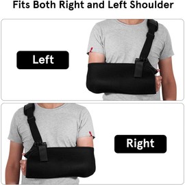 Arm Shoulder Sling Medical Shoulder Immobilizer for Shoulder Injury Torn Rotator Cuff, Adjustable Breathable Arm Brace for Shower, Right Left Arm Stabilizes Elbow Arm Wrist Injury for Men Women