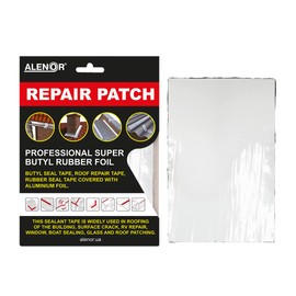Alenor White RV Roof Butyl Patch 4" x 6" inch– Pack of 1 - RV Repair Sealant Patch, Stop Camper Roof Leaks, UV-Resistant, Tent Repair, Weatherproof & Durable for Camper, Trailer, Boat, Trucks