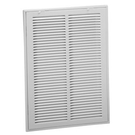 Hart & Cooley 673 25x16 W Air Return Grille, 25" W x 16" H, 673 Steel Return Filter Grille for Sidewall/Ceiling - White (043529)