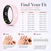 Sqrutri Pink Ceramic Smart Ring for Women, Health & Sleep