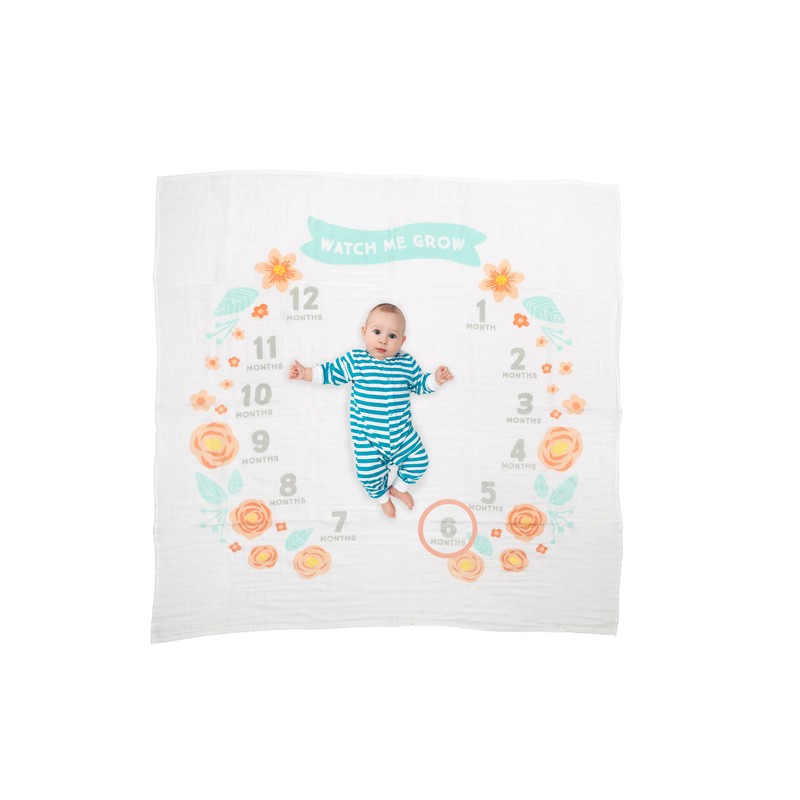 Pearhead Pearhead Watch Me Grow Monthly Milestone Photo Blanket Keepsake