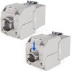 hb-digital 1-Port CAT 7 Network Socket Flush-Mounted RAL9003 + 1x