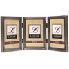 Lawrence Frames 11535T Antique Pewter Hinged Triple 3x5 Picture Frame