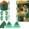 HLWDFLZ 7Pcs Kid Adjustable Garden Leaf Rake Set, with 13.2