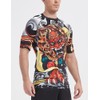 LAFROI CLY08D Men's Short-Sleeved Compression Shirt UPF 50+ Rash Guard,